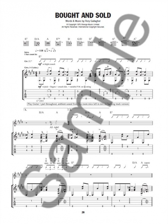 Play Guitar With... Rory Gallagher