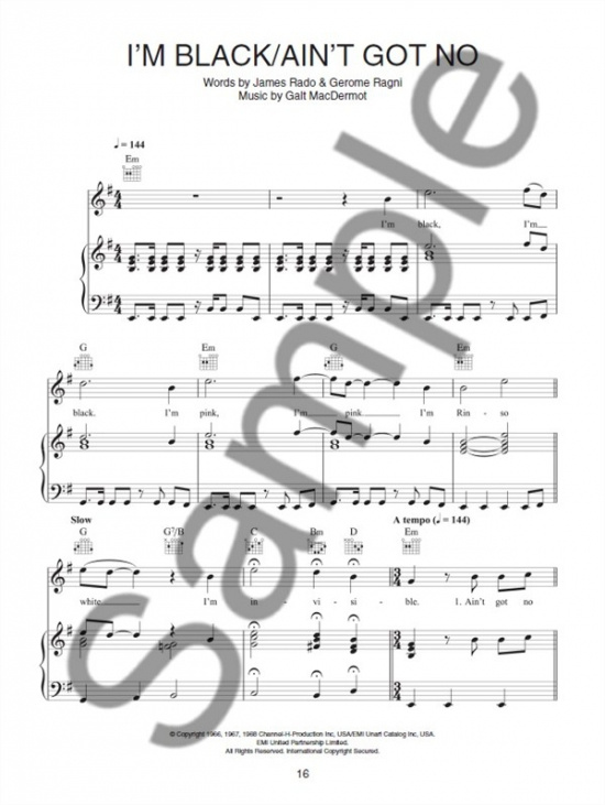 Hair: The Musical (PVG)