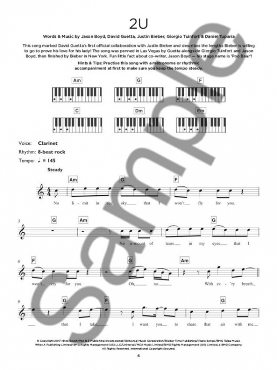 Really Easy Keyboard Chart Hits No 2