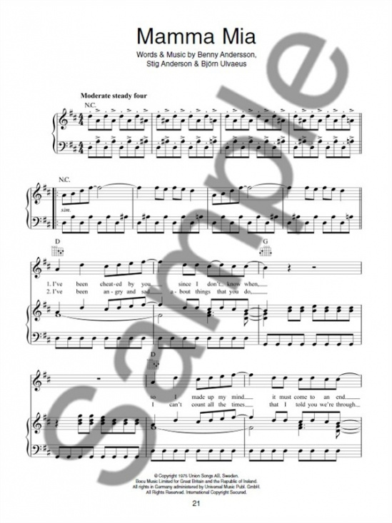 ABBA Gold Greatest Hits Singalong PVG