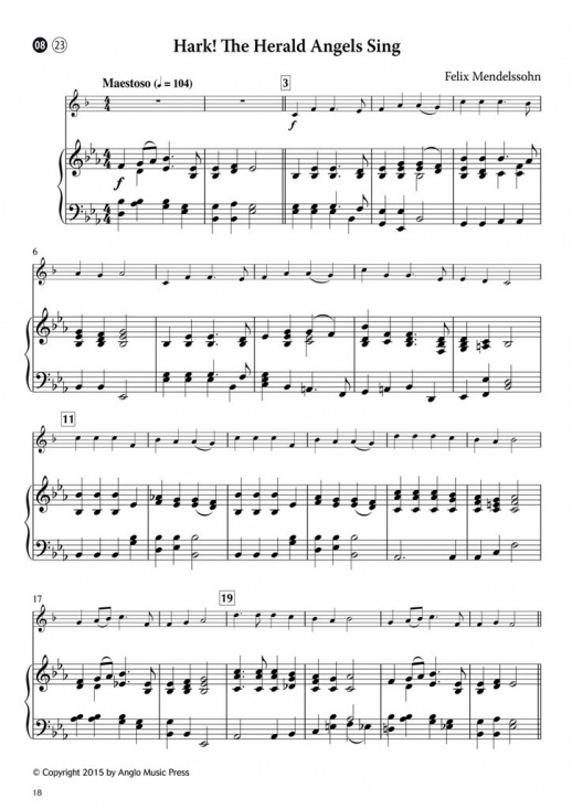 15 Easy Christmas Carols Trumpet and Piano
