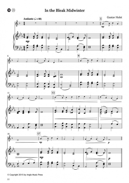 15 Easy Christmas Carols Trumpet and Piano