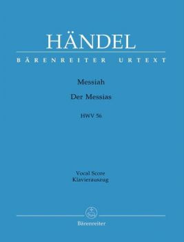 Händel: Der Messias HWV 56 klaverutdrag med sångstämmor