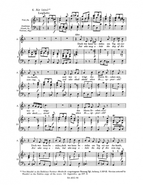 Händel: Der Messias HWV 56 klaverutdrag med sångstämmor