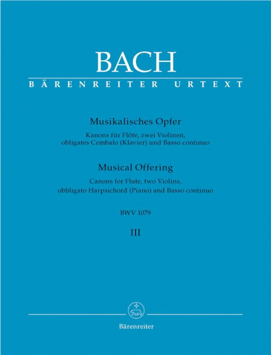 Bach: Musikalisches Opfer Heft 3 BWV 1079