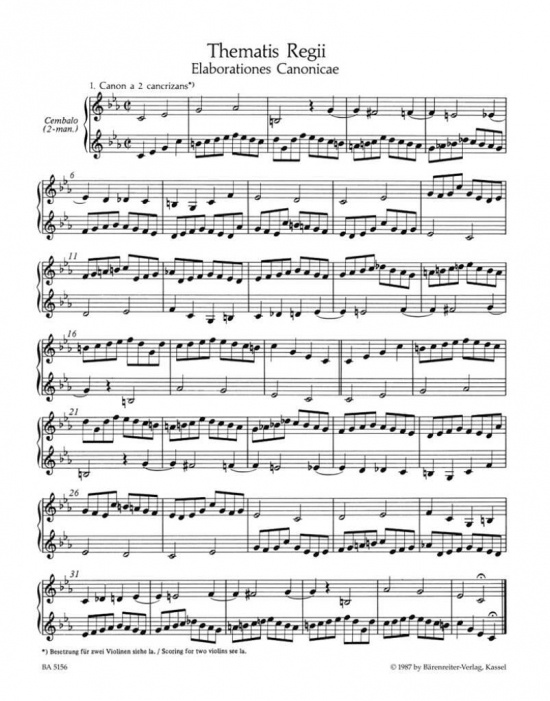 Bach: Musikalisches Opfer Heft 3 BWV 1079