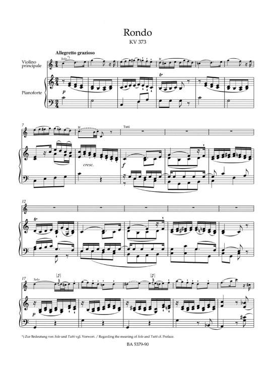 Mozart: Einzelsätze für Violine und Orchester KV 261, 269, (261a), 373