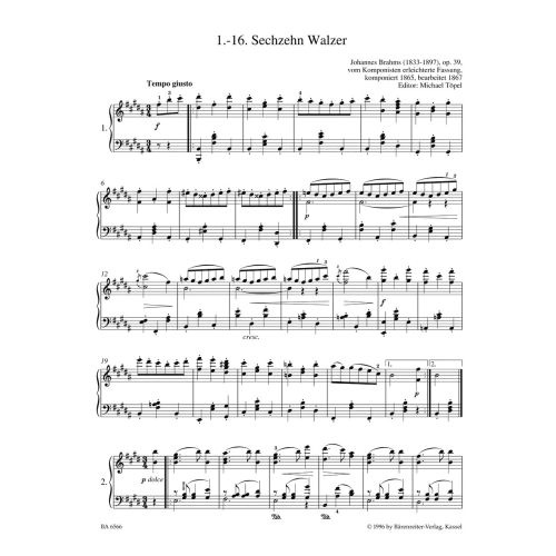 Brahms: Leichte Klavierstücke und Tänze