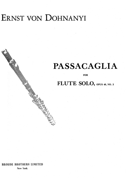 Dohnanyi: Passacaglia opus 48 för flöjt