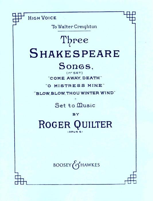 3 Shakespeare Songs Opus 6