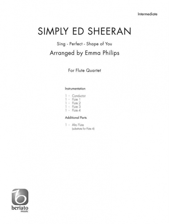 Simply Ed Sheeran för flöjtkvartett