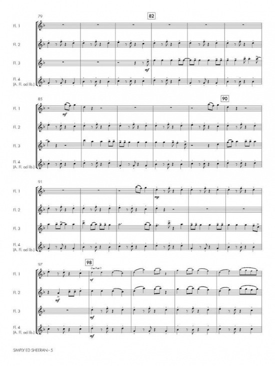 Simply Ed Sheeran för flöjtkvartett