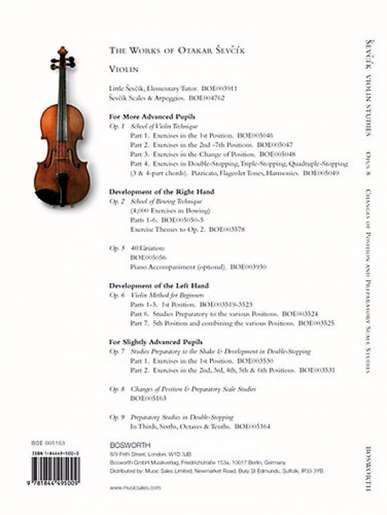 Sevcik: Violin Studies Opus 8