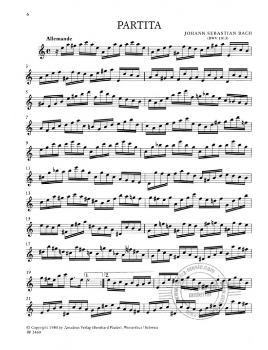 Bach: Partita a-moll för soloflöjt BWV 1013