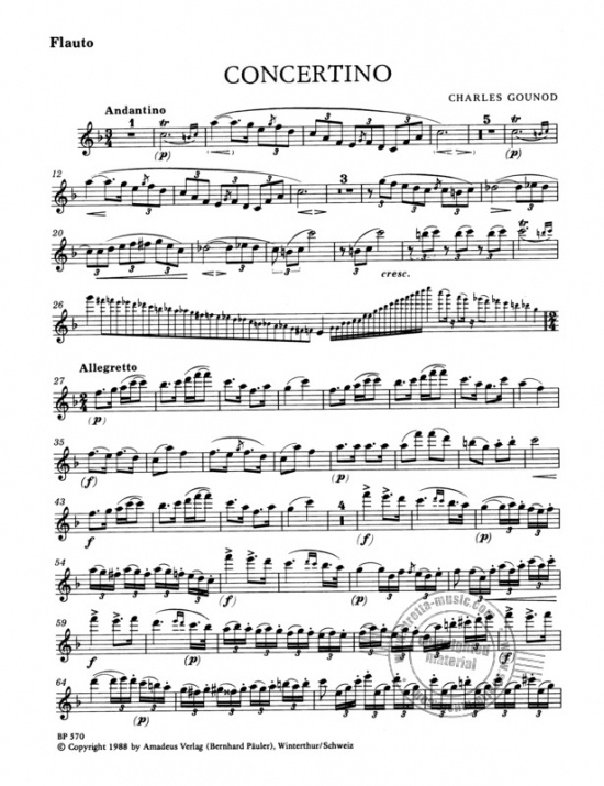 Gounod: Concertino für Flöte und Orchester