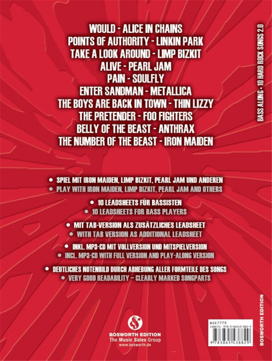 10 Hard Rock Songs 2.0 Bass along