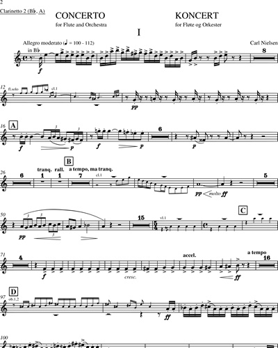 Nielsen: Flöjtkonsert /Stämmor