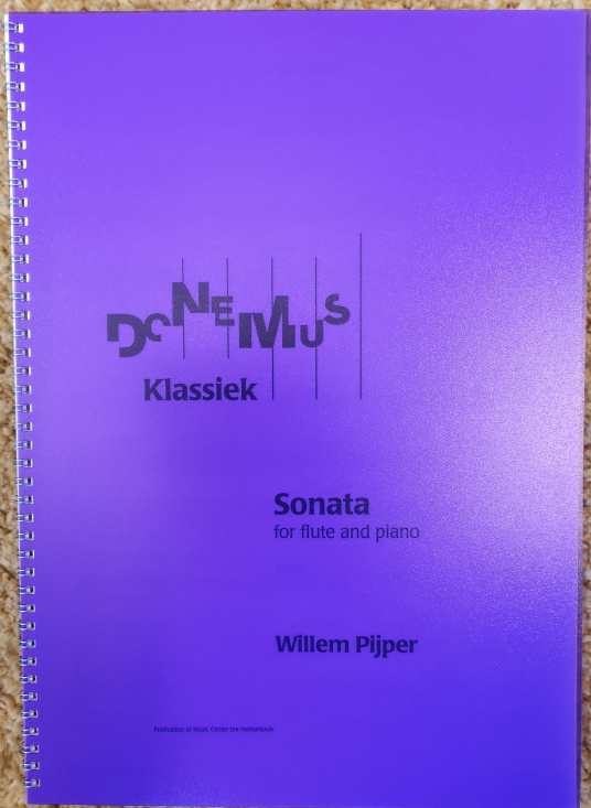 Willem Pijper: Sonata (för flöjt och piano) Pianostämma