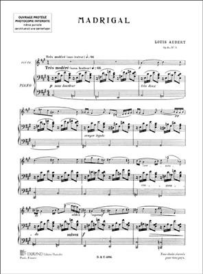 Louis Aubert: Madrigal Op 9 Nr 1 Flöjt+piano