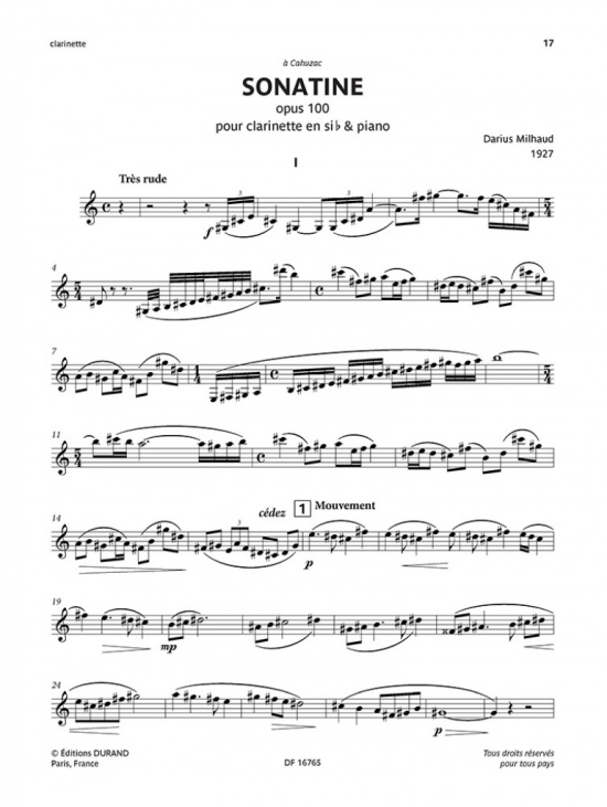 Selected French Works för klarinett och piano