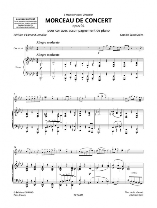 Saint-Saëns: Morceau de concert op. 94