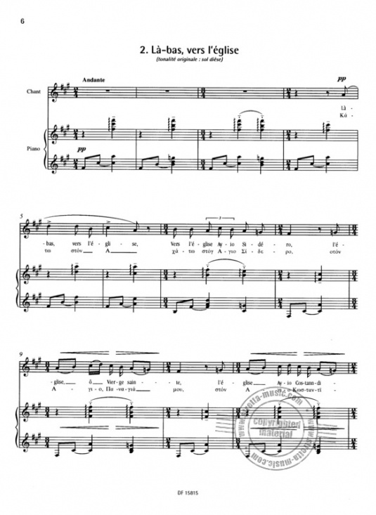 Ravel: Cinq Melodies Populaires Grecques (alt)