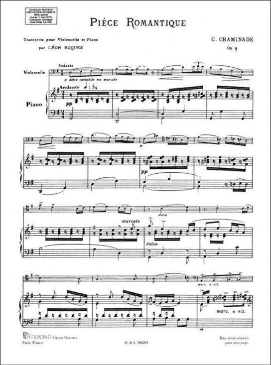 Chaminade: Piece Romantique