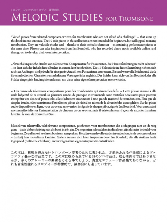 Melodic Studies for Trombon