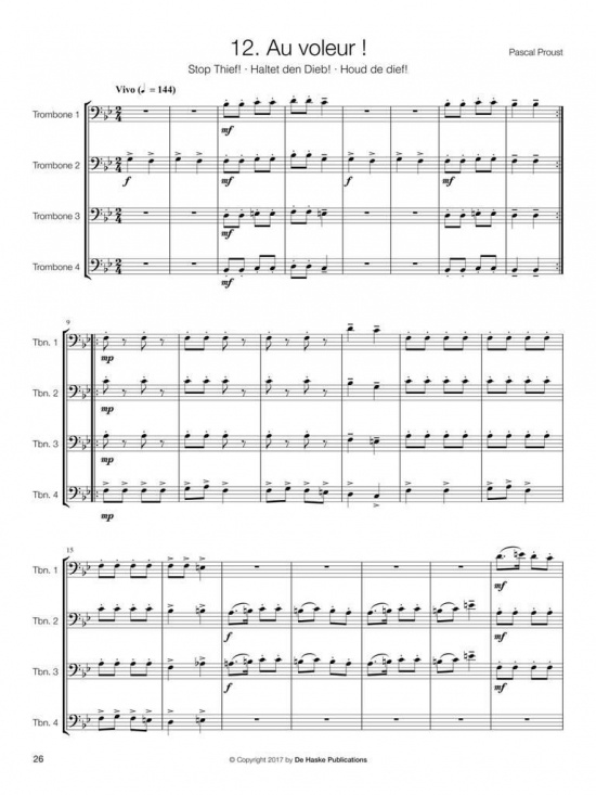 14 Easy Trombone Quartets