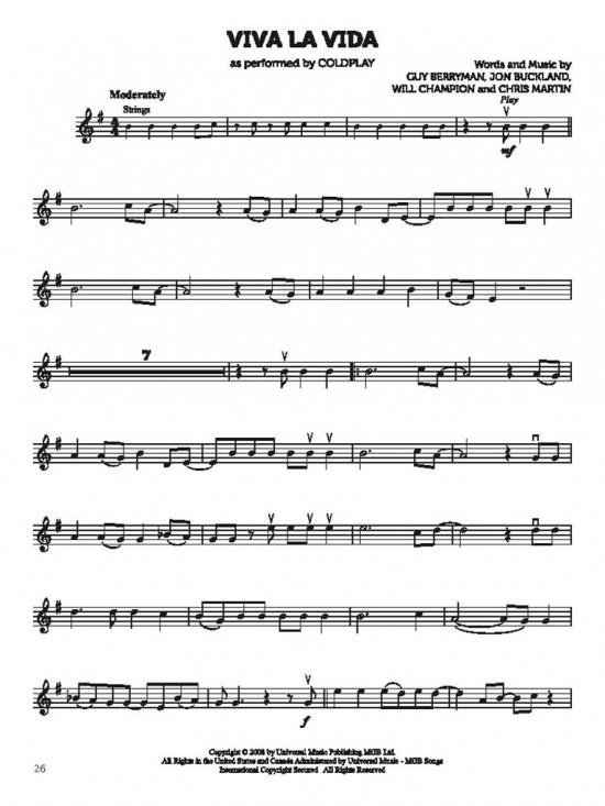 Best of Pop 15 låtar för violin m ljudspår för playalong