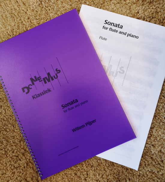 Willem Pijper: Sonata (för flöjt och piano) Flöjt- och pianostämmor