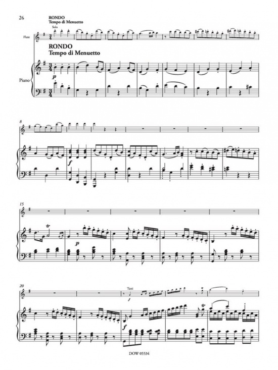 Mozart: Concerto for Flute and Orchestra KV 313 (285c)