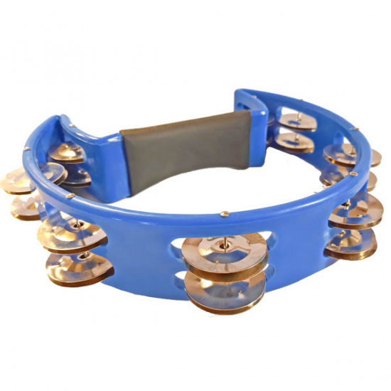 Tamburin halvmåneformad blå