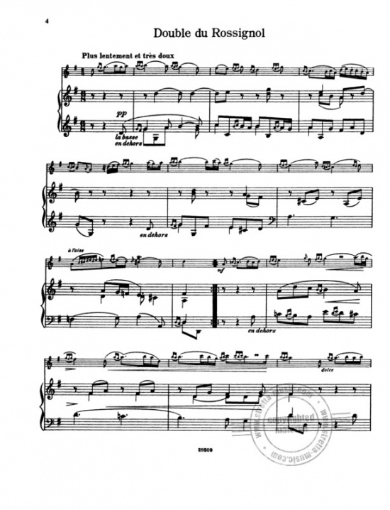 Couperin: Le Rossignol En Amour för blockflöjt och klaverinstrument