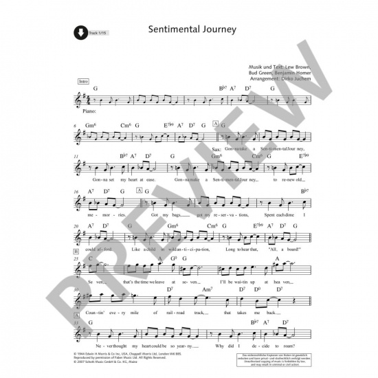 Swing Standards tenorsaxofon och piano
