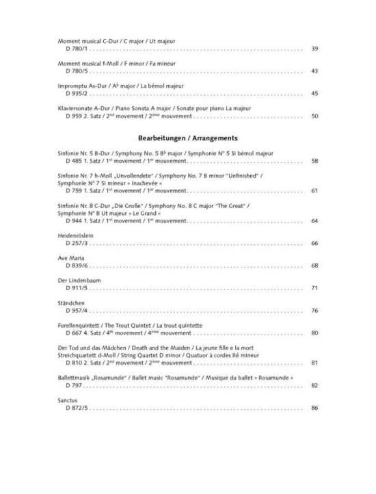 Best of Schubert 30 Famous Pieces for Piano 