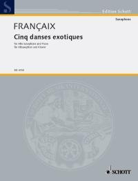 Francaix: Cinq Danses Exotique - Sax + Pi