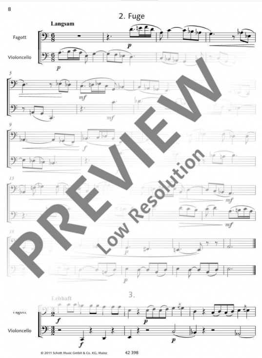 Hindemith:  4 Stücke für Fagott und Violoncello