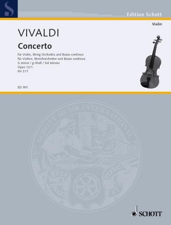 Vivaldi: Violinkonsert RV317 i g-moll för violin och piano