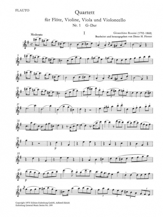 Rossini: Flötenquartett Nr. 1 (for flute violin viola and cello)