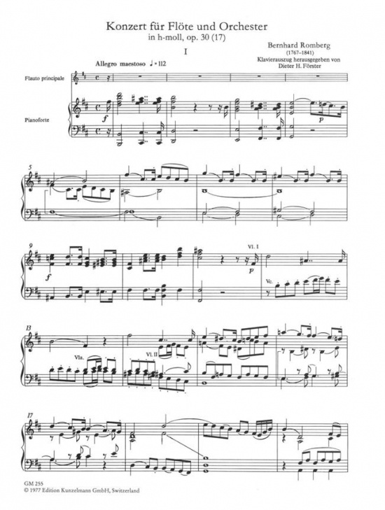 Romberg: Konzert für Flöte h-moll