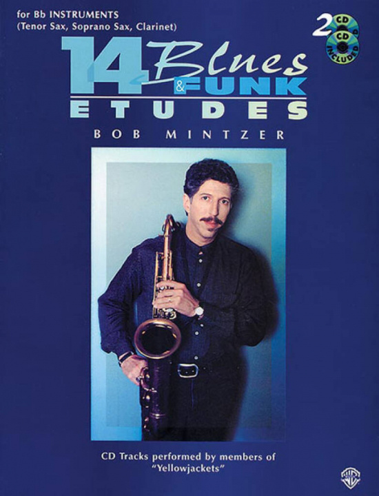 Mintzer: 14 Blues & Funk etudes Bb-instrument med 2 cd