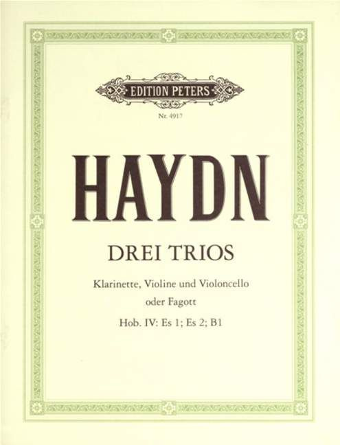 Haydn: Three trios for clarinet violin and cello/fagott