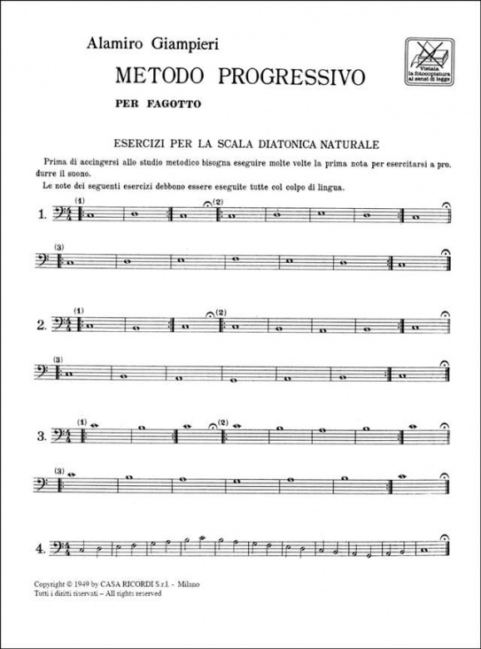 Giampieri: Metodo progressivo Fagott