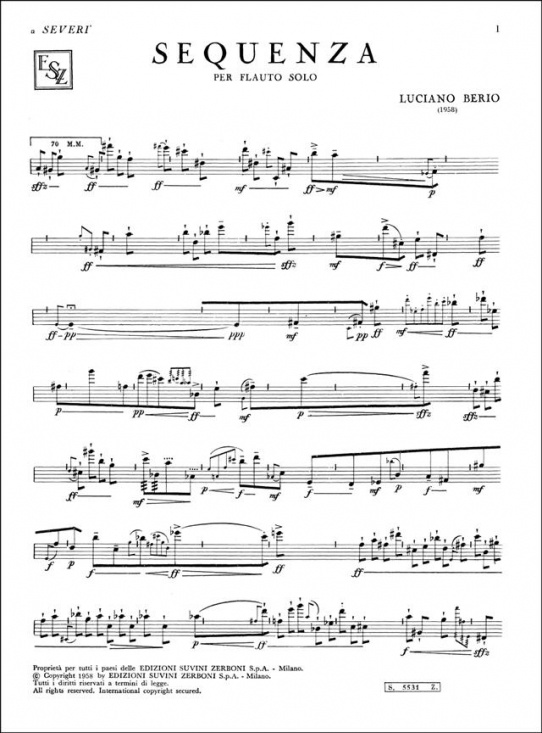 Berio: Sequenza /Flöjtsolo