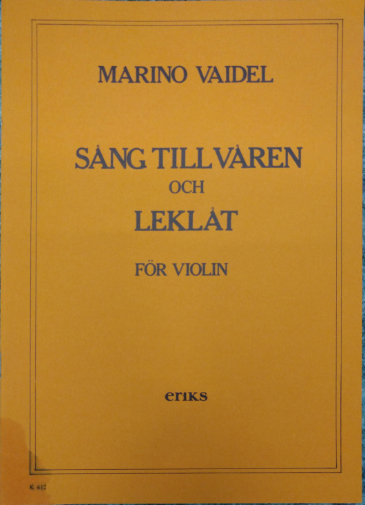 Vaidel: Sång till våren och Leklåt för violin