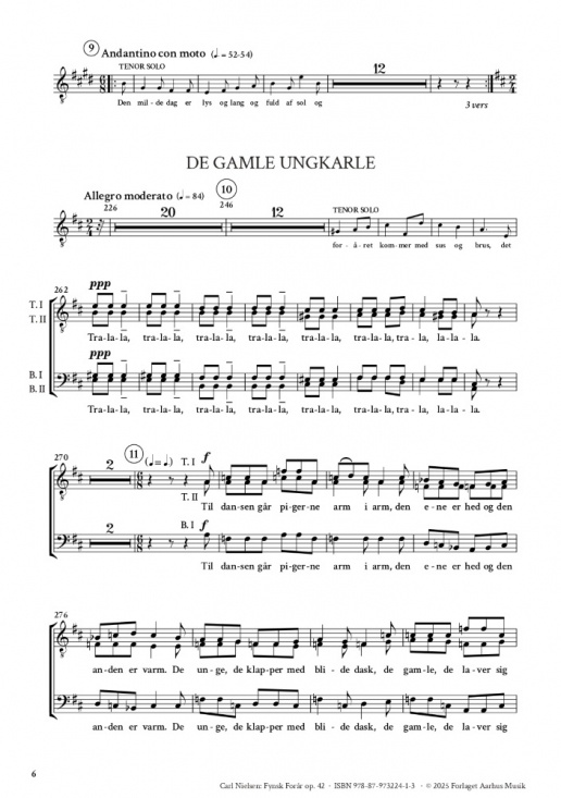 Carl Nielsen: Fynsk forår op. 42 Körstämma