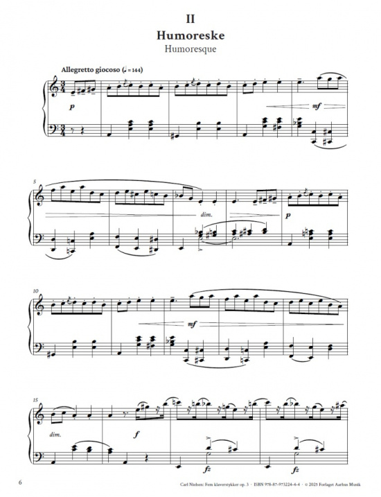 Carl Nielsen: Fem klaverstykker op. 3