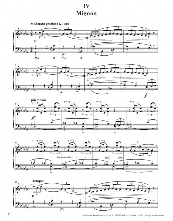 Carl Nielsen: Fem klaverstykker op. 3