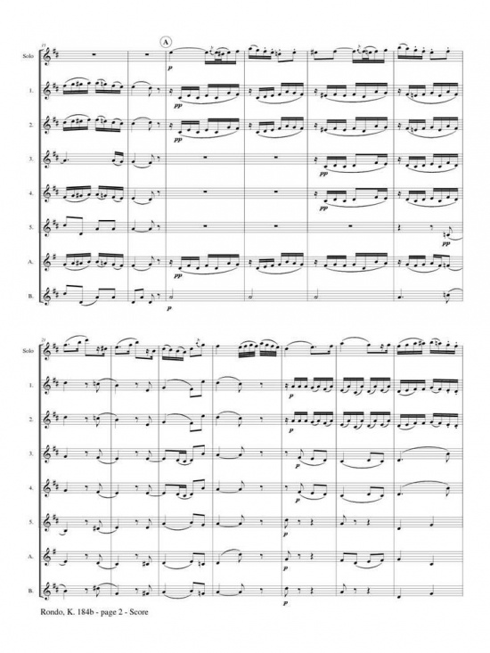 Mozart: Rondo K. 184B for Flute Choir